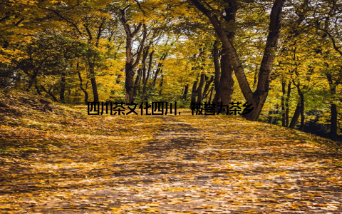 四川茶文化四川, 被誉为茶乡